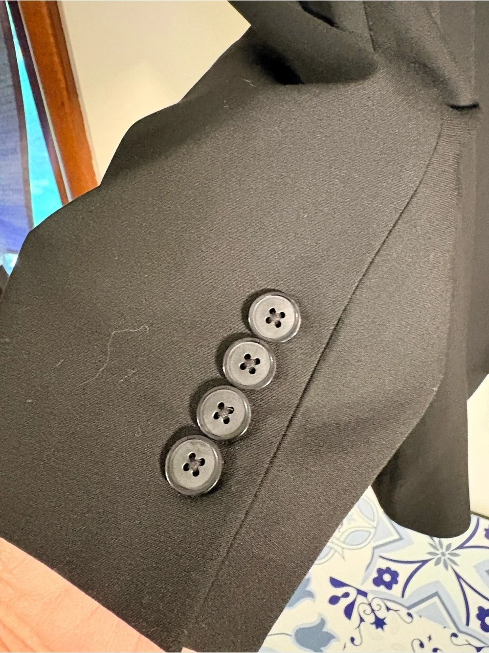 Van Heusen Black Single-Breasted Men's Blazer